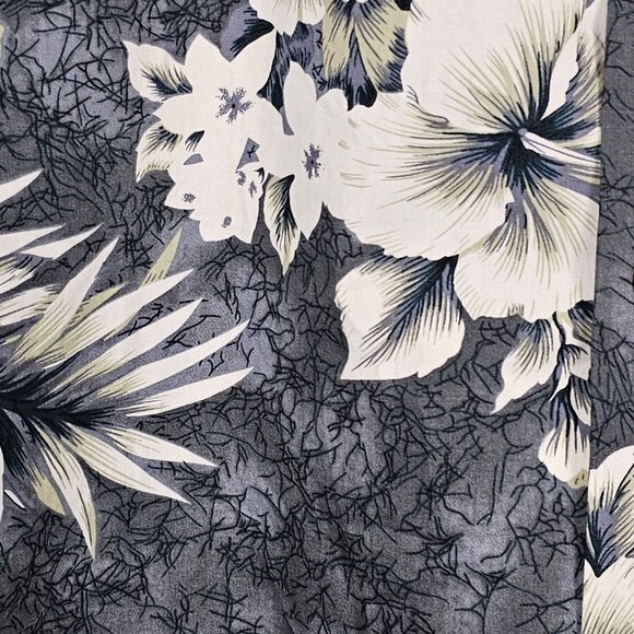 Two Palms Mens 3XL Grey Casual Hawaiian Shirt Aloha Tropical Resort Coastal Dad - Picture 10 of 10